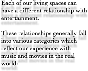 These relationships generally fall into various categories which reflect our experience with music and movies in the real world.